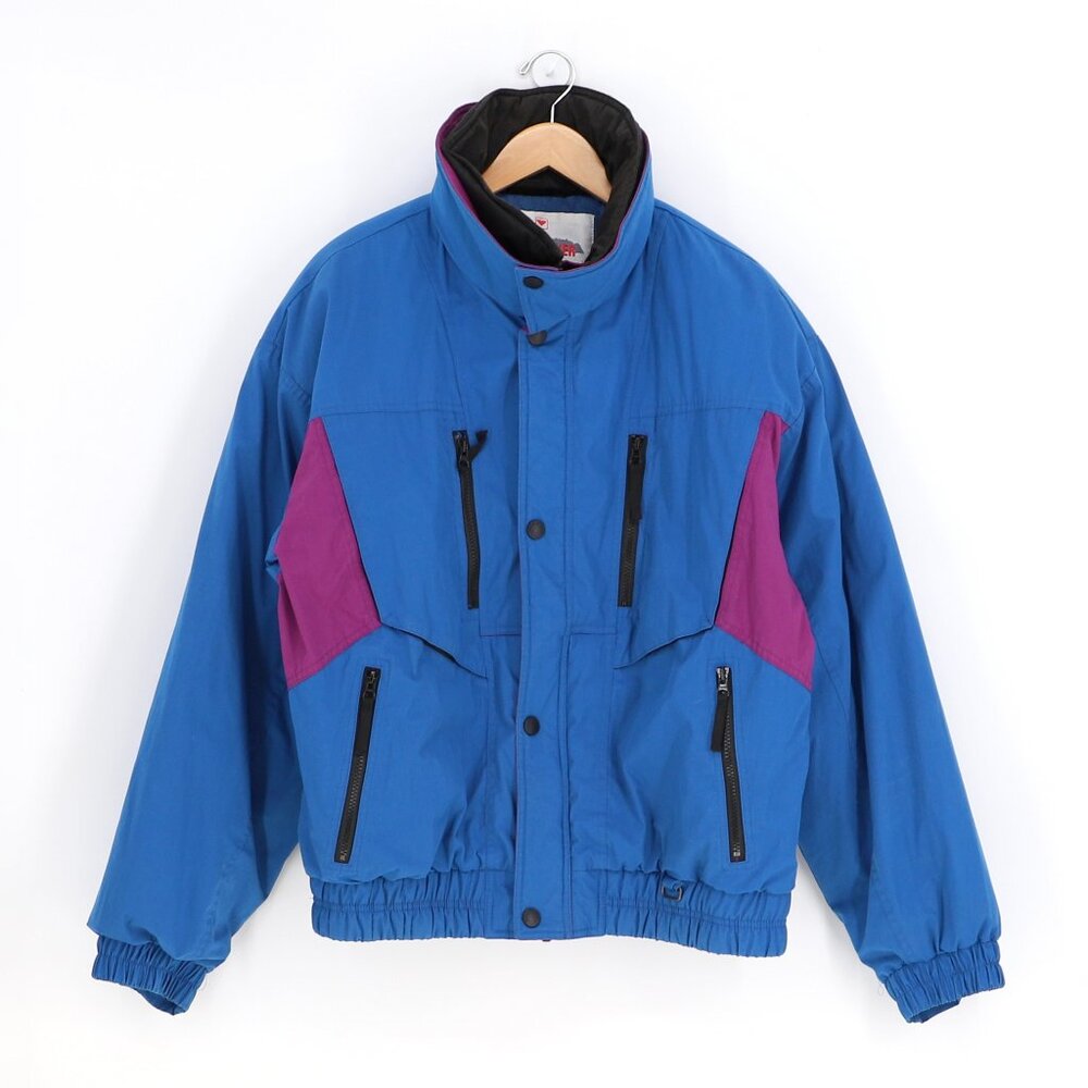 VINTAGE 90s OBERMEYER Men's Colorblock Ski Snow Jacket Pele II Blue Size L
